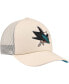 Men's Cream San Jose Sharks Foam Front Trucker Adjustable Hat