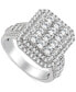 ფოტო #1 პროდუქტის Diamond Rectangular Cluster Engagement Ring (2 ct. t.w.) in 10k White Gold