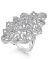 ფოტო #1 პროდუქტის Diamond Filigree Statement Ring (1/10 ct. t.w.) in Sterling Silver