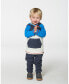 ფოტო #3 პროდუქტის Baby Boys Baby Super Soft Hooded Top And Brushed Jersey Pant Set Navy