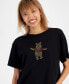 ფოტო #3 პროდუქტის Juniors' Winnie the Pooh Rhinestone Cotton Tee