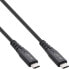 Фото #2 товара InLine USB4 cable - USB-C male/male - PD 240W - 8K60Hz - TPE black 0.5m