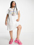 ONLY Curve band t-shirt dress in white