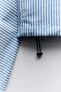 Striped shirt with adjustable hem