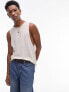 Topman drape crepe vest in stone M - фото #1