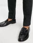 Ben Sherman leather penny loafers in black