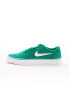 Фото #2 товара Nike SB Chron 2 canvas trainers in green and white