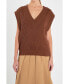 ფოტო #1 პროდუქტის Women's V-neck Knit Sweater Vest