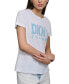 ფოტო #2 პროდუქტის Women's Flocked-Logo Short-Sleeve Crewneck T-Shirt