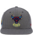 Фото #5 товара Men's Charcoal Chicago Bulls Hardwood Classics 1996 NBA Finals Carbon Cabernet Fitted Hat