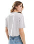 Pimkie cropped short sleeve t-shirt in light grey