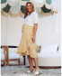 ფოტო #3 პროდუქტის Maternity Midi Skirt in Yellow Animal Print