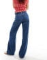 Фото #2 товара Abercrombie & Fitch high rise wide leg jean in mid blue