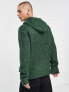 Фото #2 товара ASOS DESIGN relaxed knitted jumper with hood in green