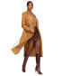 Фото #7 товара Women's Double-Breasted Belted Faux-Leather Coat