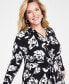 Plus Size Floral-Print Twist-Front Dress, Created for Macy's