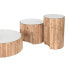 Фото #3 товара Набор из трех столиков DKD Home Decor Мрамор древесина акации 75 x 75 x 25 cm