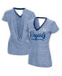 ფოტო #1 პროდუქტის Women's Royal Kansas City Royals Halftime Back Wrap Top V-Neck T-shirt