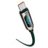 Фото #2 товара Kabel przewód w oplocie USB-C USB-C 100W z wyświetlaczem miernikiem mocy 1m zielony