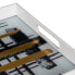 Фото #6 товара Поднос для закусок Белый Чёрный Золотой ПВХ Кристалл Абстракция 45 x 31 x 4,2 см (2 шт) BB Home