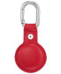 Фото #2 товара Red Leather Apple AirTag Case with Silver-Tone Carabiner Clip