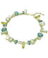 ფოტო #2 პროდუქტის Gold-Tone Green-Hued Crystal Mixed Cut Collar Necklace, 14" + 1-3/4" extender