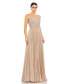 Фото #1 товара Women's Ieena Shimmer Pleated V-Neck Open Back Gown