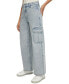 Women's High Rise Wide-Leg Cotton Cargo Jeans