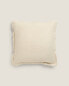 Фото #1 товара Fringed linen cushion cover