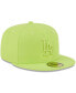 Фото #4 товара Men's Neon Green Los Angeles Dodgers 2023 Spring Color Basic 59FIFTY Fitted Hat