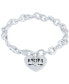 ფოტო #3 პროდუქტის Diamond Mom Heart Charm Bracelet (1/10 ct. t.w.) in Sterling Silver