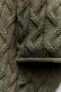 Укороченный свитер с узором «косы» ZARA