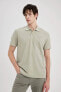 Erkek Polo Yaka T-shirt Haki C1293ax/kh478