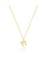 ფოტო #1 პროდუქტის Yellow Gold Tone CZ Chai Necklace