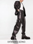 Фото #1 товара ASOS DESIGN baggy leather look trousers in black