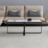 Minimalism Rectangle Coffee Table, Metal Frame With Sintered Stone Tabletop