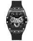 ფოტო #1 პროდუქტის Men's Phoenix Black Silicone Strap Watch 43mm