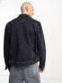 AllSaints Monza denim jacket in washed black Черный, XL - фото #3