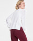 Women's Cable-Knit-Mesh Crewneck Long-Sleeve Sweater, Created for Macy's