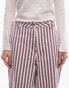 Topshop stripe straight leg trouser in multi