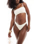 Фото #4 товара Miss Selfridge V front crinkle bikini bottom in cream