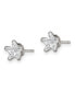 Stainless Steel Polished Star CZ Stud Earrings