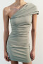 Фото #2 товара Платье асимметричного кроя с открытым плечом ZARA