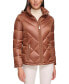Фото #1 товара Women's Shine Hooded Packable Puffer Coat, Created for Macy's