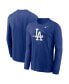 Фото #2 товара Men's Royal Los Angeles Dodgers Over Arch Performance Long Sleeve T-shirt