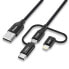 Фото #1 товара Kabel USB MFI Lightning USB Typ C micro USB 3w1 1.2 m czarny