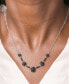 ფოტო #2 პროდუქტის Black Sapphire Cluster 17" Collar Necklace (2-3/8 ct. t.w.) in 14k White Gold