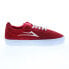Фото #1 товара Lakai Essex MS4220263A00 Mens Red Suede Skate Inspired Sneakers Shoes 8.5