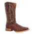 Фото #2 товара Durango Prca Collection Caiman Belly Embroidery Square Toe Cowboy Mens Brown Dr
