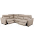 Фото #4 товара Gabrine 4-Pc. Leather Sectional with 2 Power Headrests, Created for Macy's